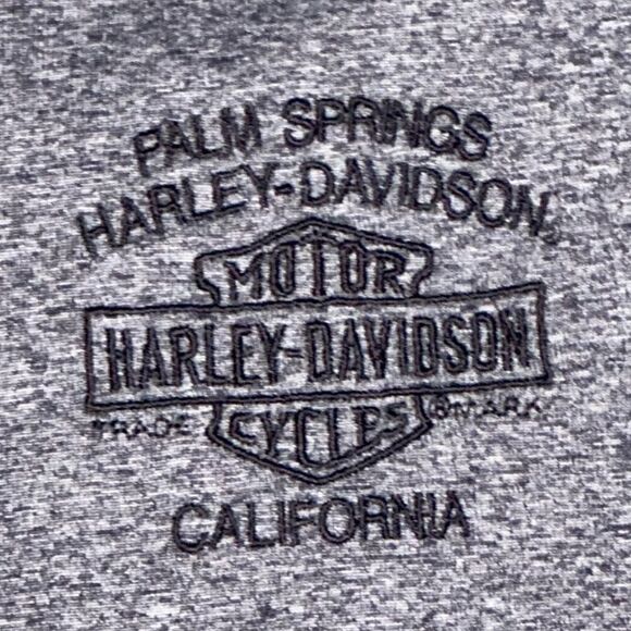 Harley-Davidson‎ Gunmetal Gray Polo with Palm Springs Logo Size Large - Picture 6 of 6